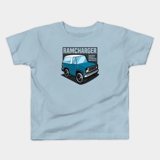 Medium Blue Ramcharger - 1974 Kids T-Shirt